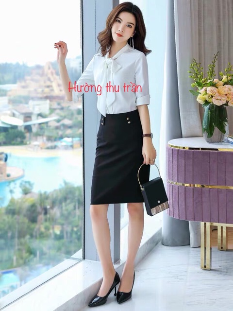 [ Mã FAGREEN55 giảm 10% tối đa 30K đơn 99K] Chân váy công sở thời trang phối cúc | BigBuy360 - bigbuy360.vn