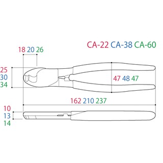 Kìm cắt cáp Tsunoda CA-38 (Made in Japan)