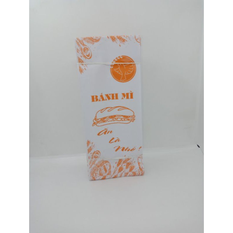 100 túi giấy bánh mì - Mẫu 03 - Màu cam