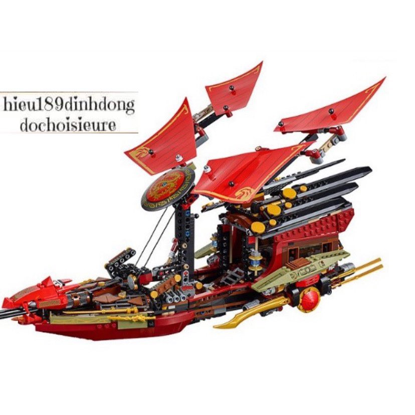 Lắp ráp xếp hình NOT Lego Ninjago Movie 70738 Bela 10402 : Chuyến Bay Cuối Của Phi Thuyền Chỉ Huy 1265 mảnh