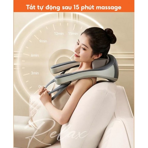 Máy massage xoa bóp day ấn cổ vai gáy 6D Nikio NK-138 - Pin sạc