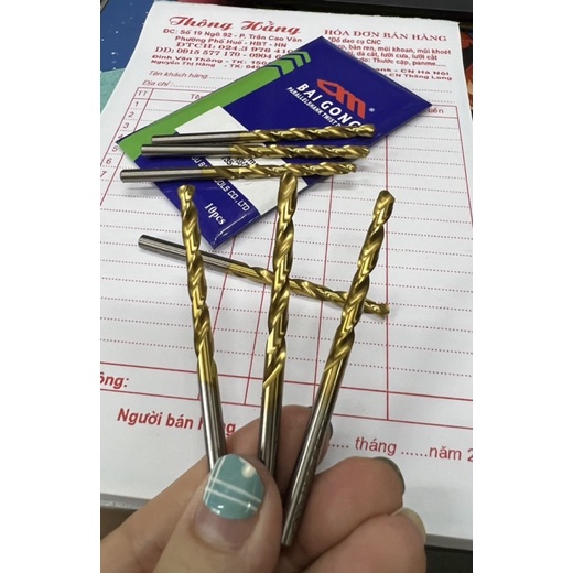 Mũi khoan phi 4mm đến 6mm HSS-CO  chuyên thép cứng- inox hãng Bagong