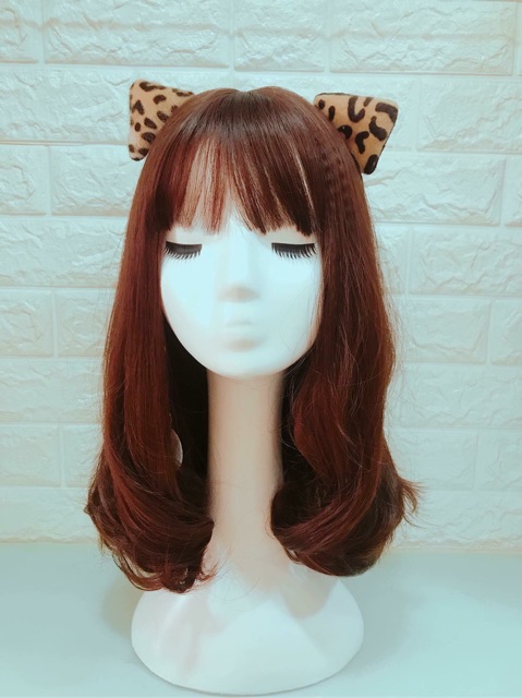 Tóc giả nữ nguyên đầu xoăn ngắn 35cm, mã 1804, tặng kèm lưới trùm tóc wig.