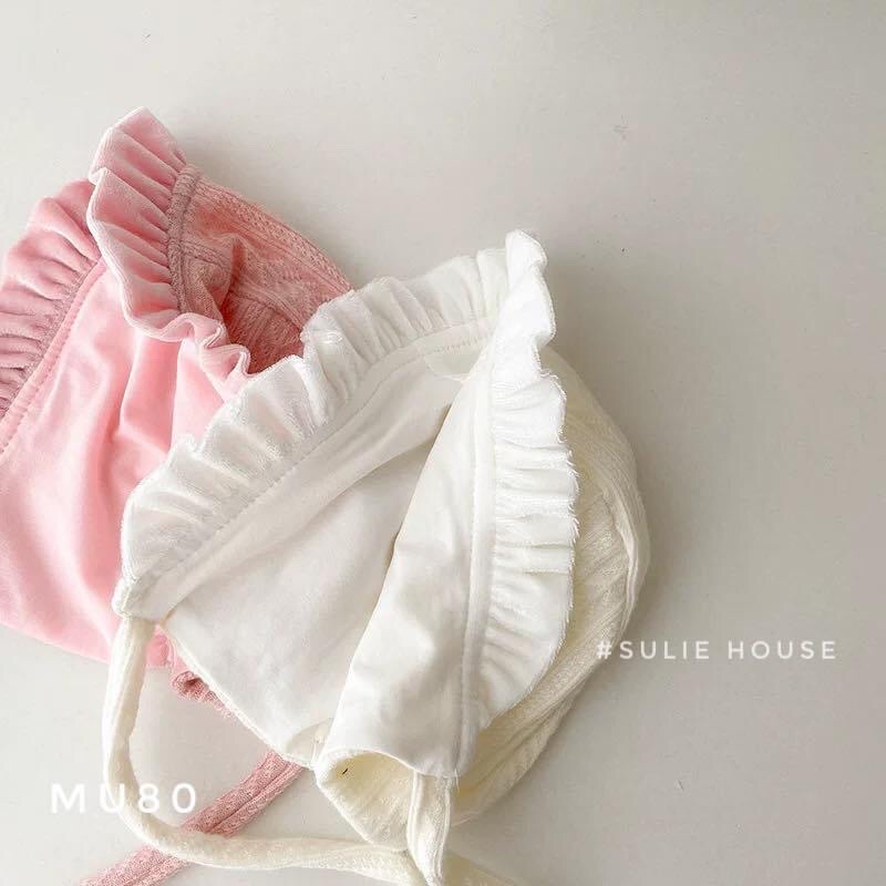 Mũ len buộc dây cô gái hà lan - MU80