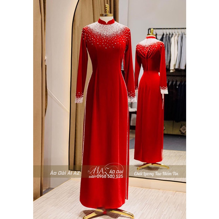 Áo Dài Mẹ Cô Dâu Cổ Truyền Thống Đính Hạt AM05