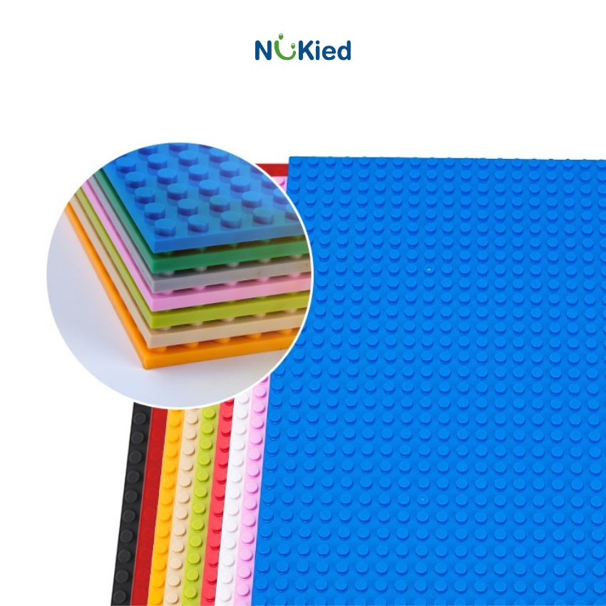 Tấm lót nền đế trưng bày lego 2 mặt dày mẫu mới đế Base KT  25,5x25,5 1024 nút hạt