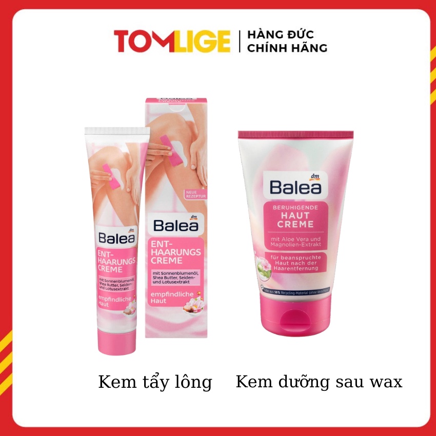 [Hàng Đức] Kem tẩy lông Balea Enthaarungscreme, 125ml, kem tẩy lông an toàn Tomlige