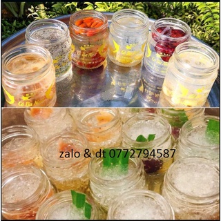 Combo 8 hũ thủy tinh 100ml nắp thiếc Đen vặn – hủ 100ml đựng yến chưng, dầu dừa, gia vị