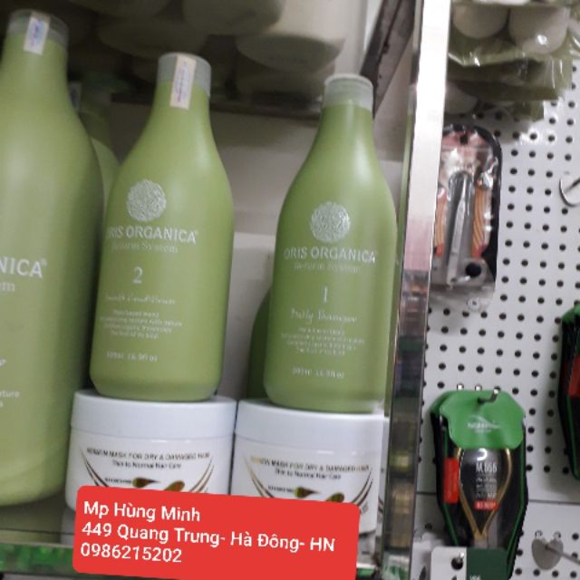 BỘ DẦU GỘI XẢ ORIS ORGANICA LÚA MẠCH PHỤC HỒI TÓC.500ML×2