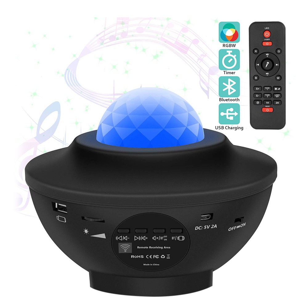 Đèn chiếu sao Galaxy tự xoay mây thiên hà chiếu ngàn sao kèm loa bluetooth MG19
