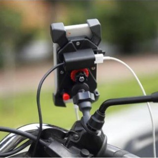 Mua Kẹp Điện Thoại Gắn Xe Máy kiêm Bộ sạc USB điện thoại gắn trên Mô tô  xe máy  xe đạp...