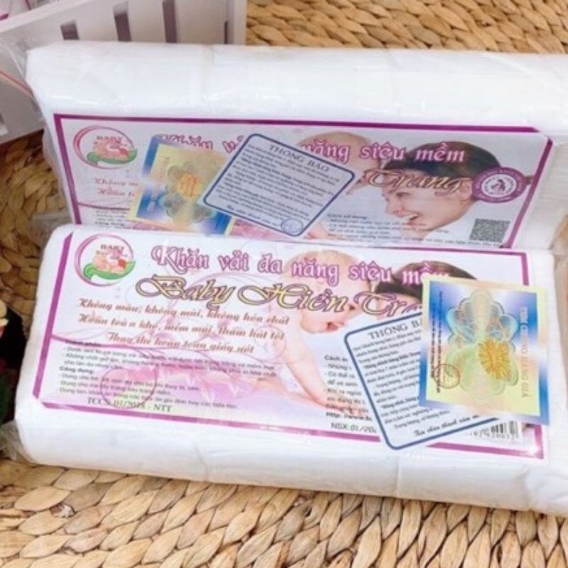 (Gói 170Gr) Khăn Vải Khô Đa Năng Baby Hiền Trang, Mềm, An Toàn Dùng Cho Bé Và Gia Đình