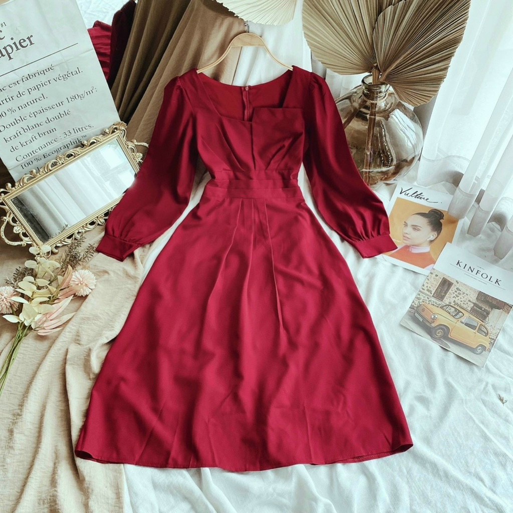 Đầm dài maxi xếp ly kiểu bo eo👗👗 sang chảnh👗👗 vải cao cấp cực dày dặn👗👗mặc lên dáng chuẩn