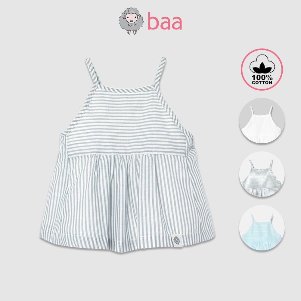 Áo sát nách 2 dây BAA BABY cho bé gái từ 1-7 tuổi - GT-AL05C