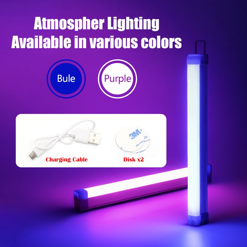 Thanh đèn cầm tay 2 màu có thể sạc lại bằng cổng USB