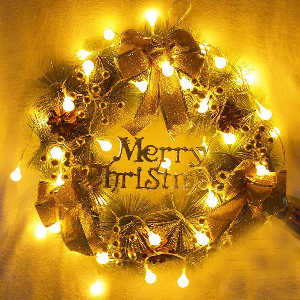 Đèn Led Fairy Xài Pin Chớp Nháy-Dài 3M 20 Bóng Đèn Cherry Ball Trang Trí Tiệc Noel Lễ Tết Phòng Ngủ Giá Rẻ