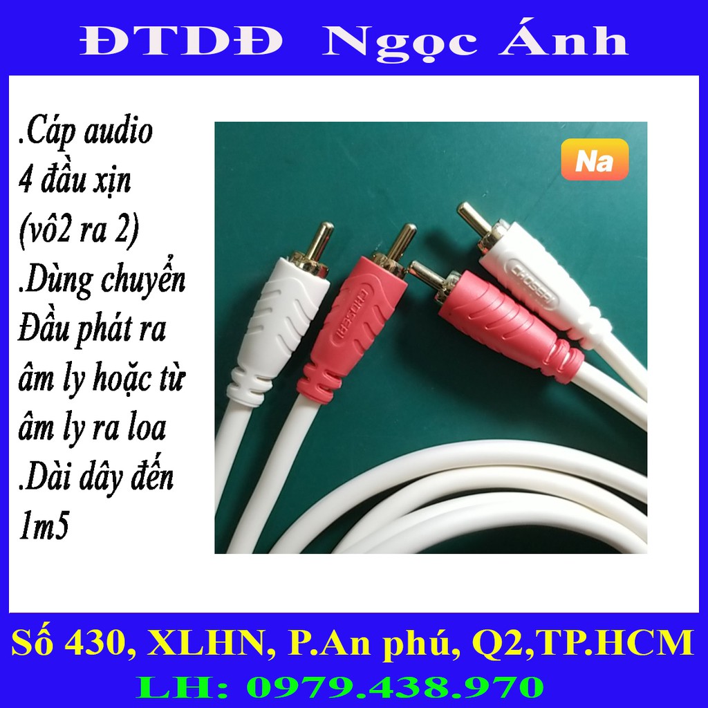 Cáp chuyển Audio Video dài 1m5 loại tốt