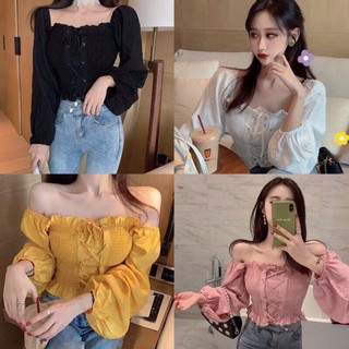 ÁO KIÊU ĐAN DÂY NHÚN EO TAY BỒNG