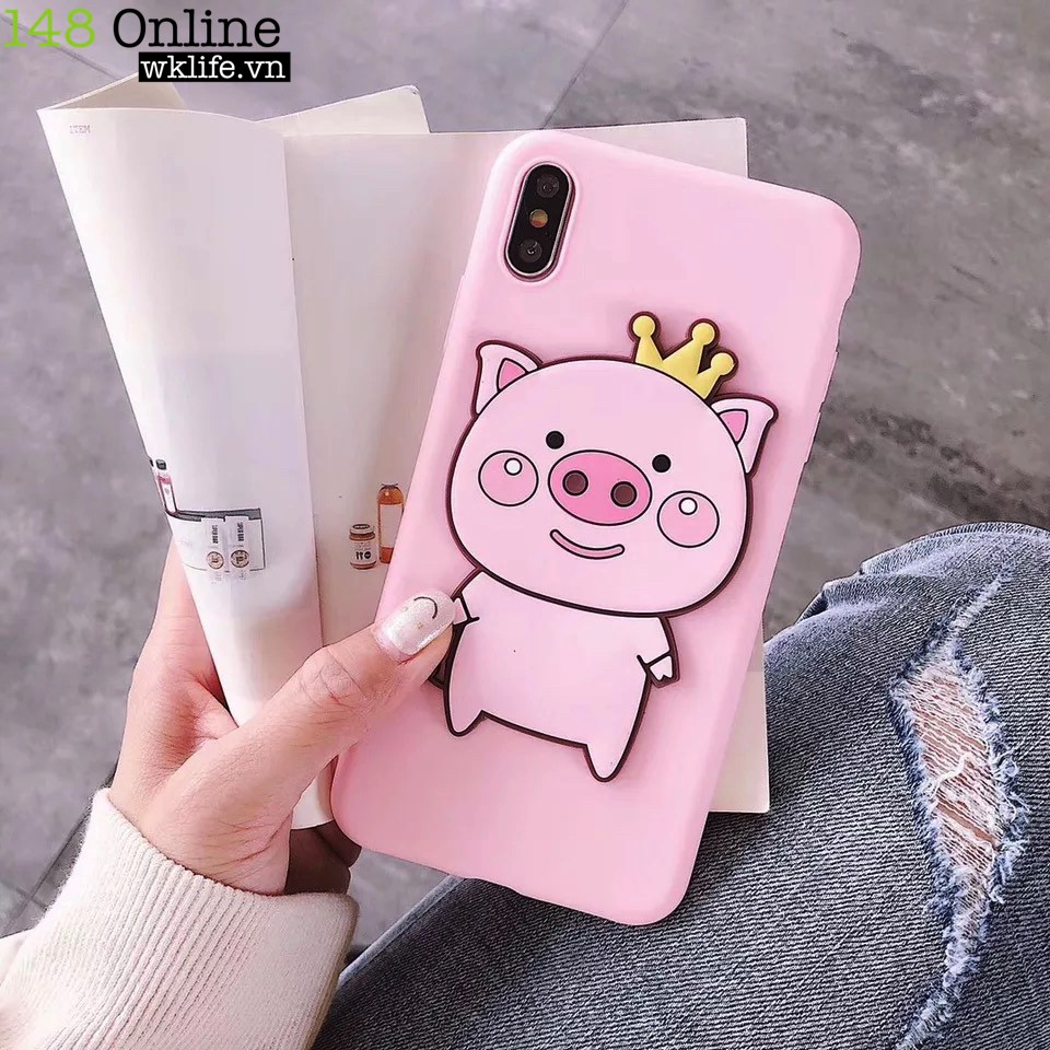 Ốp iPhone Dẻo Con Heo Hồng