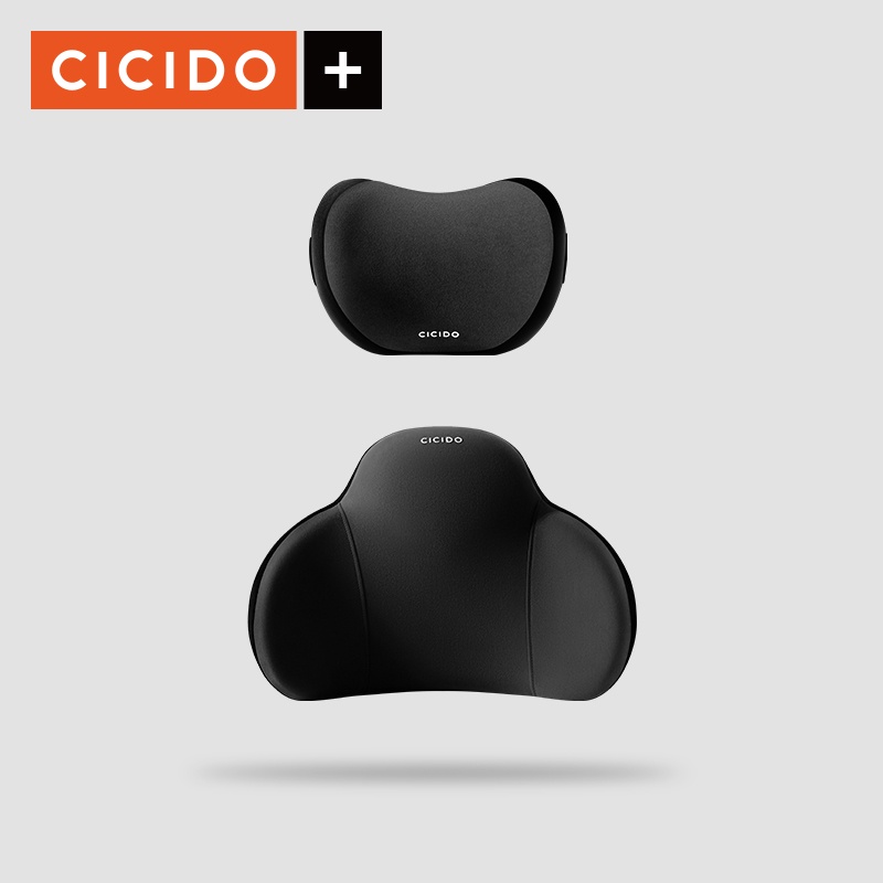 Combo tựa đầu và tựa lưng cicido cao cấp chính hãng dành cho ô tô