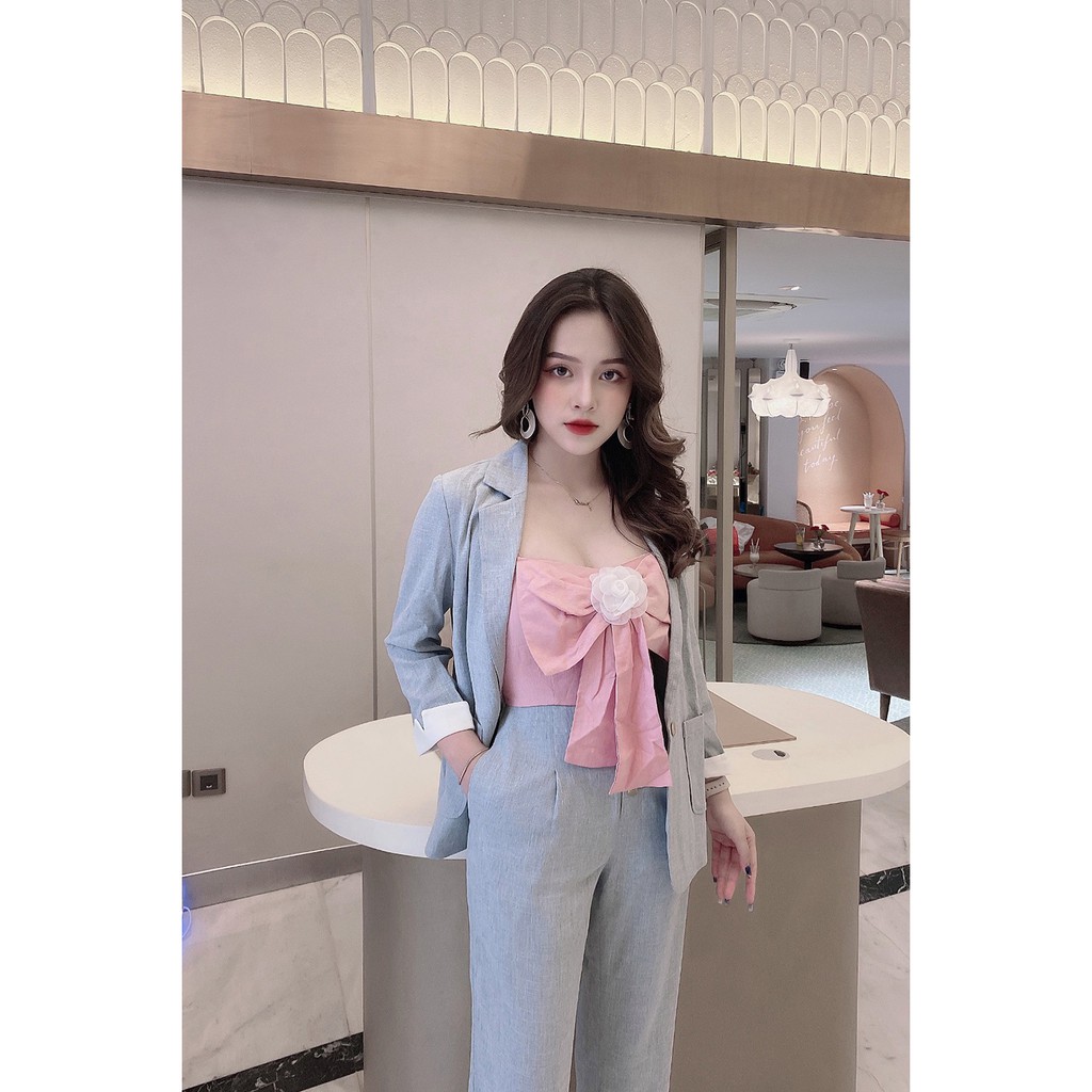 [Mã FAMALLT5 giảm 15% đơn 150k] Áo vest dài túi ốp phối tay - 20Again | BigBuy360 - bigbuy360.vn