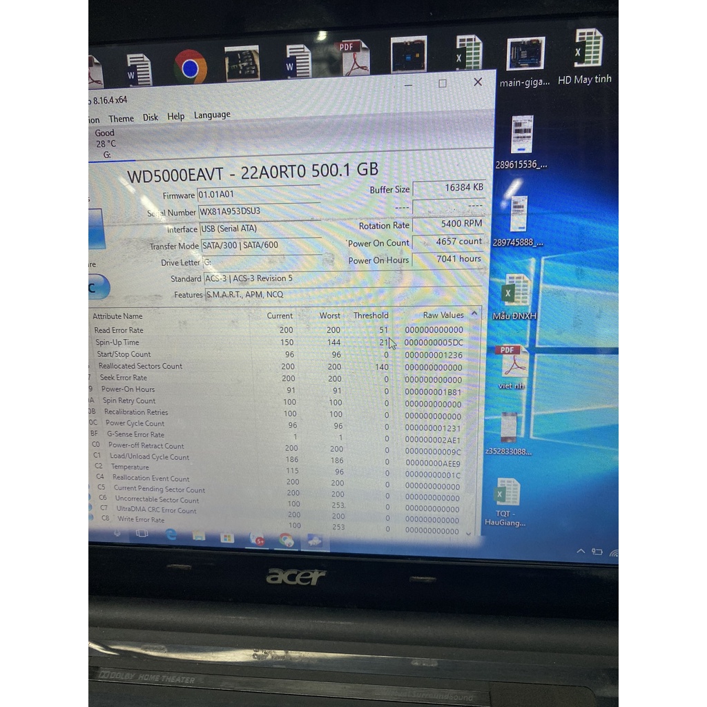 HDD WD Black, Seagate, Toshiba, ... 500GB 2.5 inch  - Sức khỏe 100%