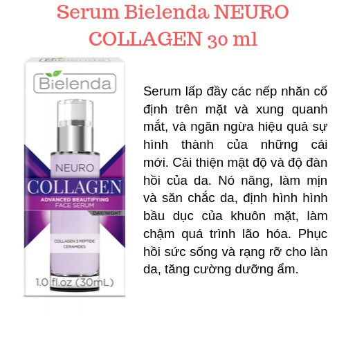 Tinh Chất Bielenda Neutro Collagen Advanced Beautifying Face Serum 30ml