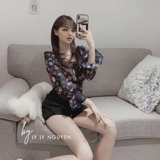 Áo pelum voan hoa nhí⚡️2 màu ảnh thật
