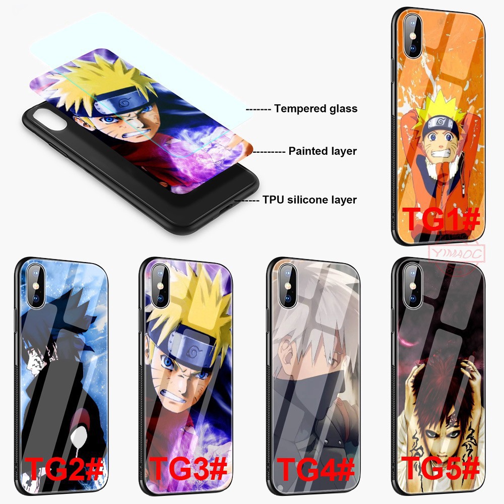 Ốp tráng gương hình nhân vật hoạt hình naruto siêu ngầu cho iphone 13 7 plus 8 plus xr x xs max - a1014