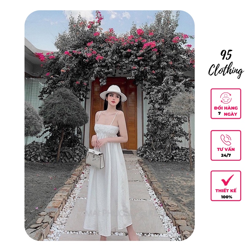 [Hàng Thiết Kế] Đầm babydoll 2 dây nhún ngực | BigBuy360 - bigbuy360.vn