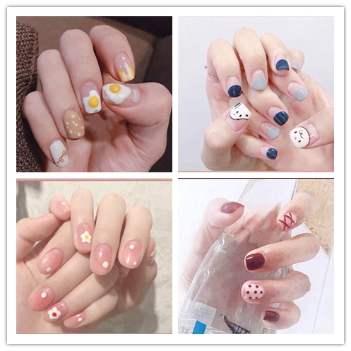 Bộ 24 móng tay giả 7 kiểu thời trang dành cho nữ