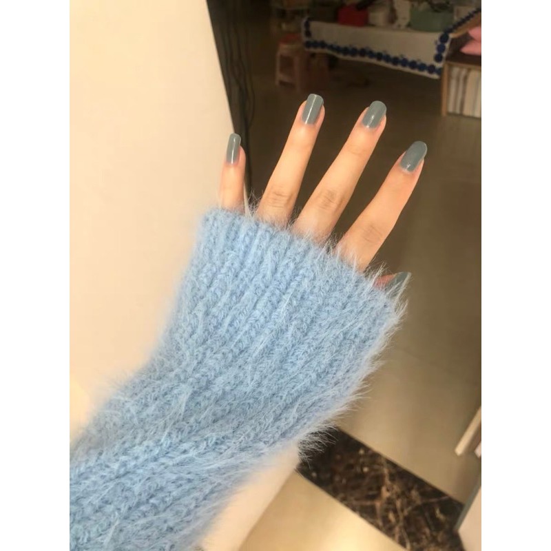 Set áo 2 dây và áo khoác len lông baby blue ( có ảnh thật) Order | BigBuy360 - bigbuy360.vn