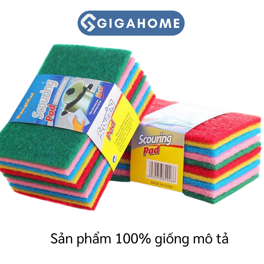 Combo 10 Miếng Cước Rửa Chén, Chà Xoong Nồi GIGAHOME 9832