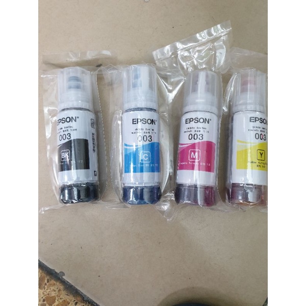 Bộ mực 4 màu 003 P Dùng cho các dòng máy in phun Epson như L3110, L3150,L4150,L1210,L1110