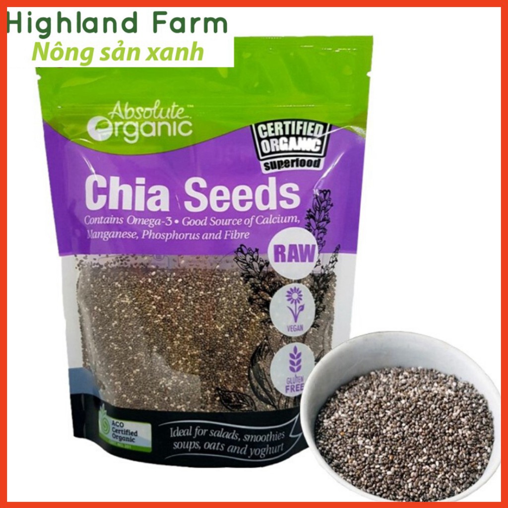 Hạt chia tím Úc 1kg - Chia nhập khẩu Úc thương thiệu Absolute Organic Hoàn toàn tự nhiên