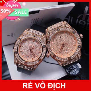 Đồng hồ nam nữ Hublot HBL2019 mặt full đá dây Siclicon hương vani phong cách thể thao cá tính - Hublot Việt Nam