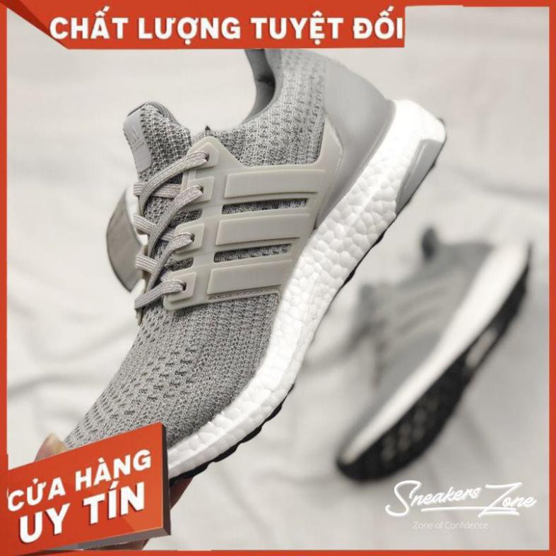 (FREE SHIP + HỘP + QUÀ) Giày thể thao sneaker nam nữ ULTRA BOOST 4.0 Grey xám siêu đẹp cho nam và nữ