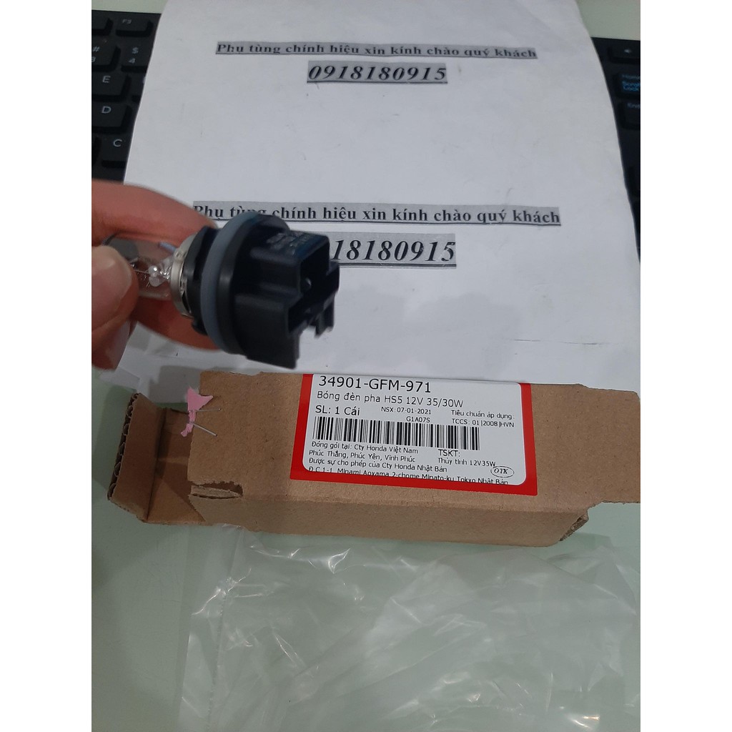 Bóng đèn pha HS5 (12v 35/30W) lead 110 pcx đời đầu abl 110 đời đầu to honda