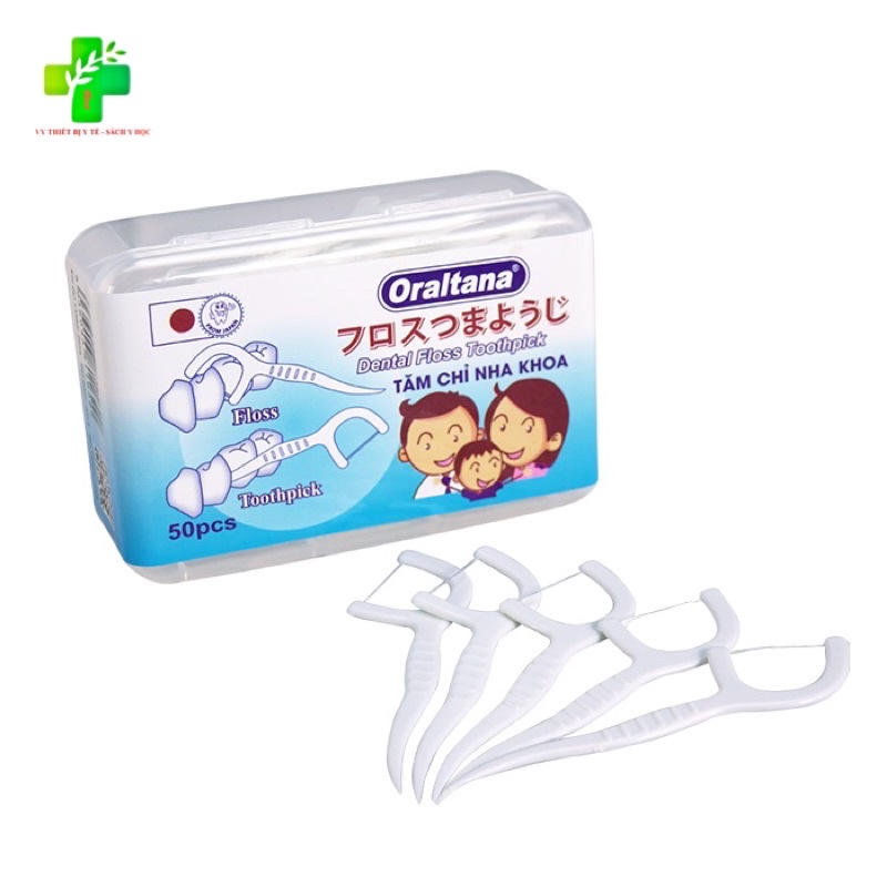 Tăm chỉ nha khoa Oraltana 50 cái 1 hộp - Thưong hiệu TANAPHAR