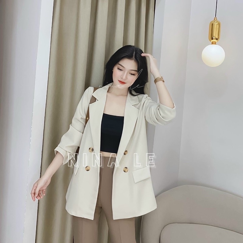 Áo Blazer 1 lớp túi nắp - Chuẩn Style ULZZANG- Ảnh thật cuối