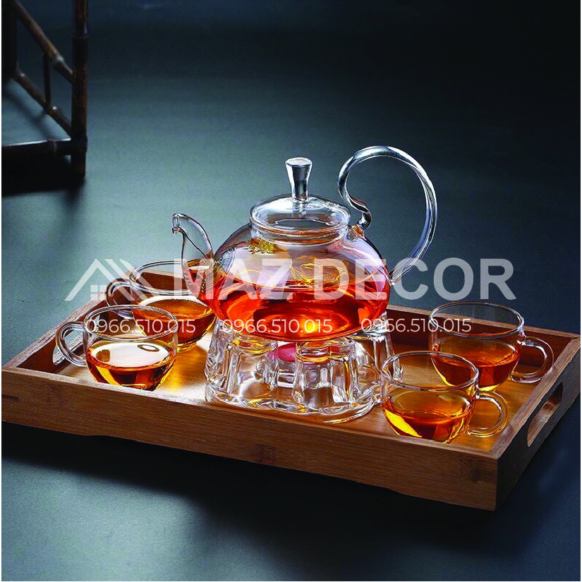 Giá sỉ tại xưởng Ấm chén ly pha trà thủy tinh chịu nhiệt cao cấp pha chè có lọc uống trà bếp nến đun bán rời từng loại
