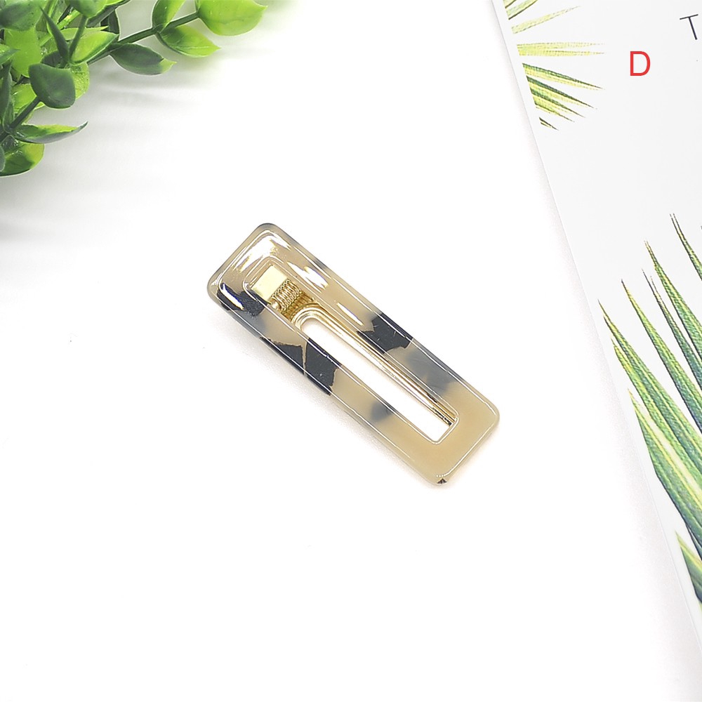 Kẹp tóc bằng nhựa thiết kế họa tiết da báo phong cách Vintage