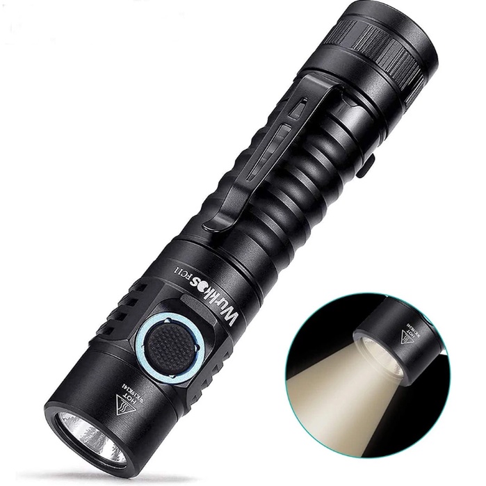 Đèn pin LED Wurkkos FC11 bỏ túi sáng tối đa 1300LM 90CRI hỗ trợ sạc USB A-C 6 cấp có bộ nhớ IP67 18650