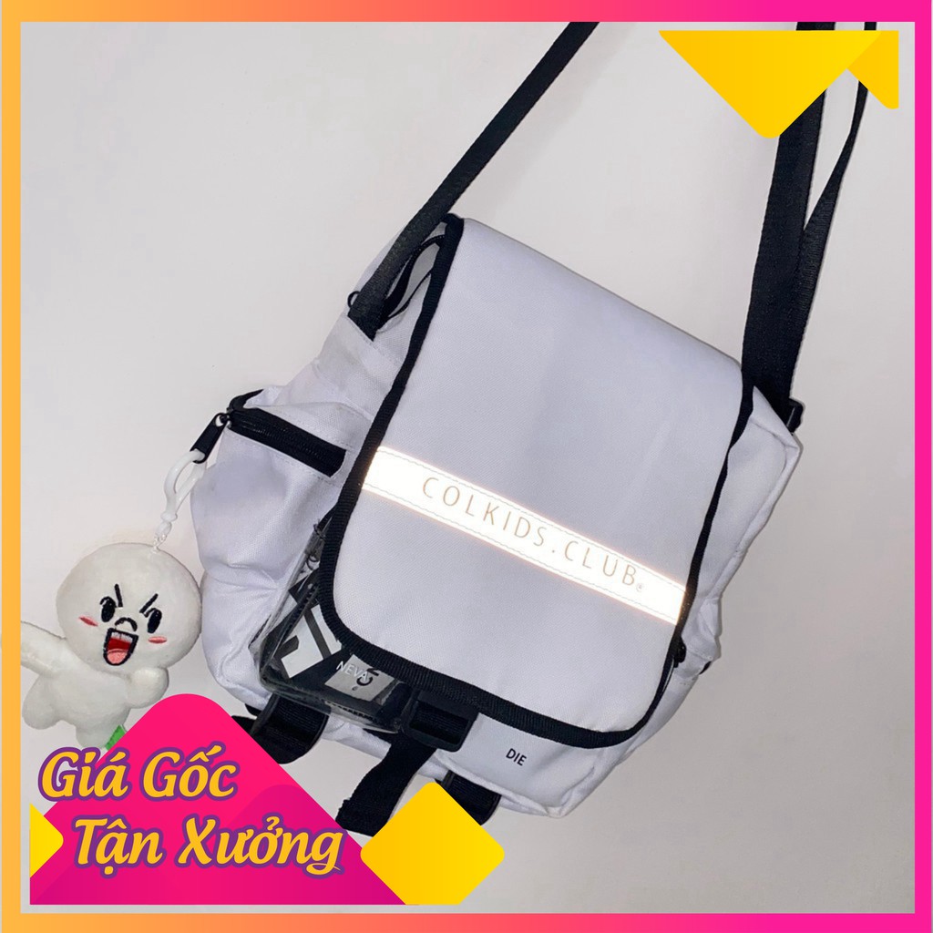 ( SALE )  Túi Đeo Chéo MINIBAG PHẢN QUANG SS2 COLKIDS.CLUBS UNISEX (Trắng/Đen)