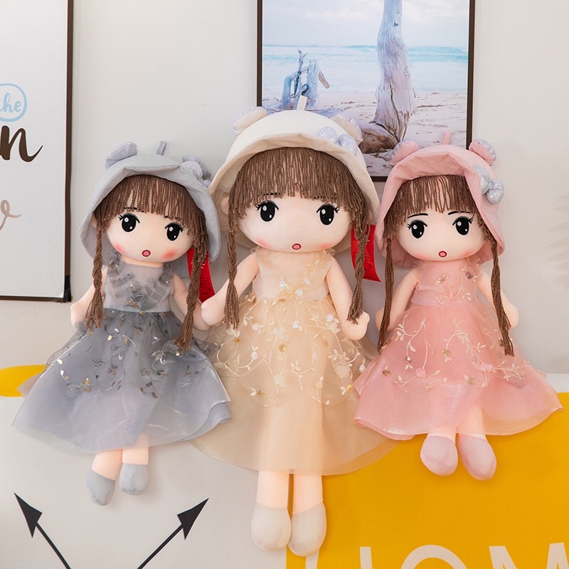 Búp bê gấu bông váy công chúa kích thước 45cm và 60cm