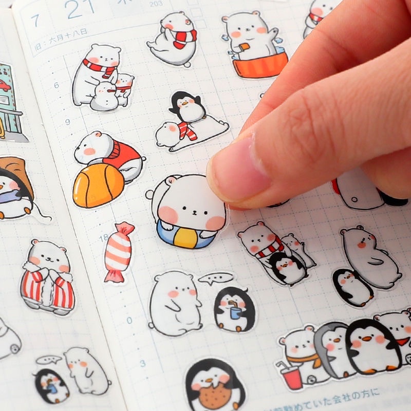 Sticker hình dán cute dễ thương để trang trí sổ, bút, đồ dùng học tập