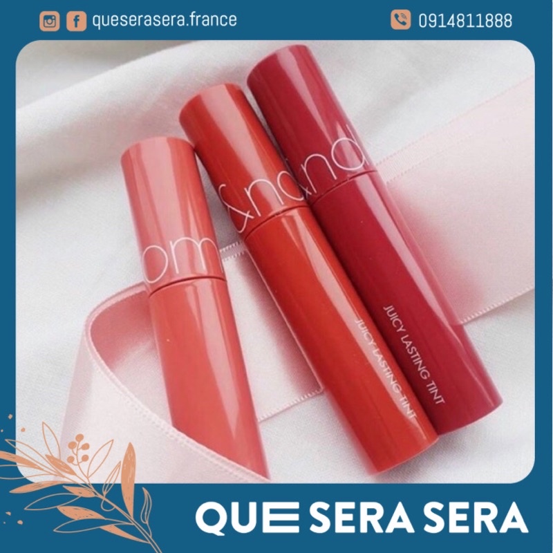 Son Romand dòng Zero Velvet tint lì và Juicy Lasting tint bóng