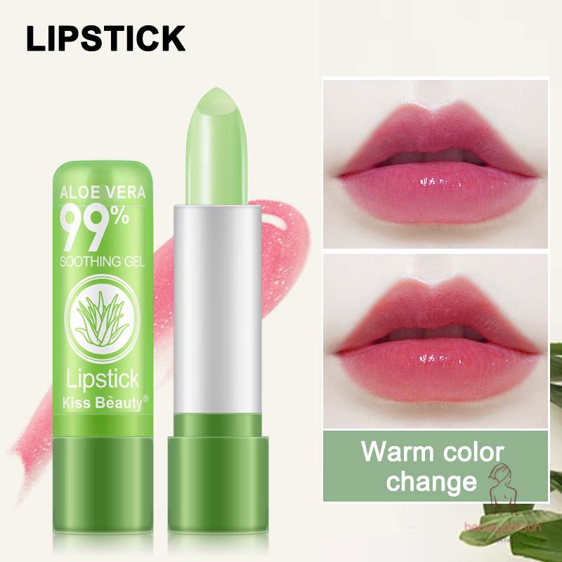 Son môi kiss beauty chiết xuất từ cây lô hội có thể thay đổi màu tùy theo tâm trạng
