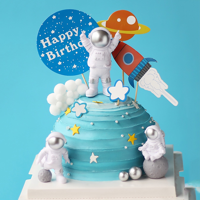 3pcs Astronaut Toy Figures Figurine Outer Space Astronaut Prentend Play Toys Gifts for Birthday Party Kids Boys