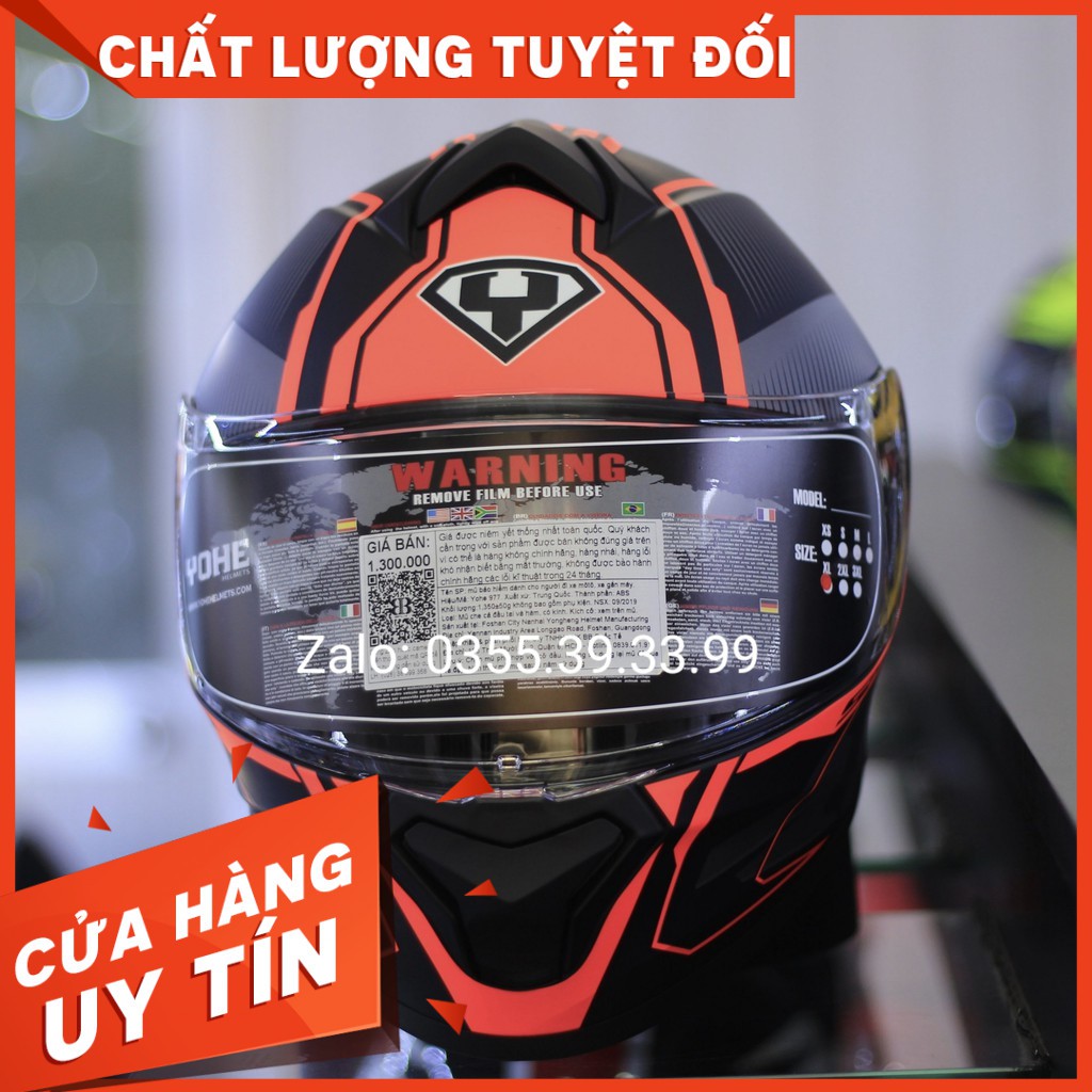 Thanh Lý[CHÍNH HÃNG] MŨ BẢO HIỂM FULLFACE YOHE 977 HOT NEW 2019